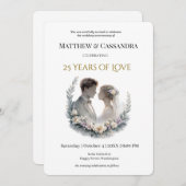 25th Wedding Anniversary Heirloom-Like Celebration Einladung (Vorne/Hinten)