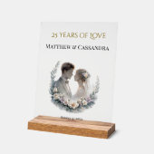 25th Wedding Anniversary Heirloom-Like Keepsake Acrylschild (Winkel)