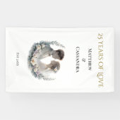 25th Wedding Anniversary Heirloom-Like Keepsake Banner (Horizontal)