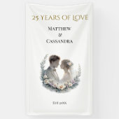 25th Wedding Anniversary Heirloom-Like Keepsake Banner (Vertikal)