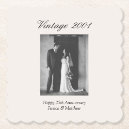25th Wedding Anniversary Party Personalized Photo Untersetzer