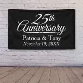 25th Wedding Anniversary Personalized Banner