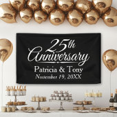 25th Wedding Anniversary Personalized Banner