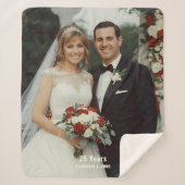 25th Wedding Anniversary Sherpa Blanket Photo Sherpadecke (Vorderseite)