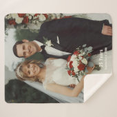 25th Wedding Anniversary Sherpa Blanket Photo Sherpadecke (Vorderseite (Horizontal))