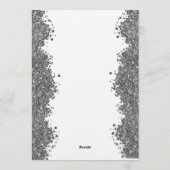 25th Wedding Anniversary Silver Faux Glitter Einladung (Rückseite)