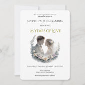 25th Wedding Anniversary Vow Renewal Einladung (Vorderseite)