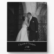 25th Wedding Foto von Anniversary Black Silver