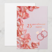 25th wedding greeting cards feiertagskarte (Vorne/Hinten)