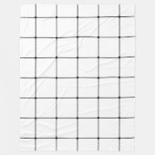 260216 Grid - Schwarz auf Weiß Fleecedecke (Vorderseite)