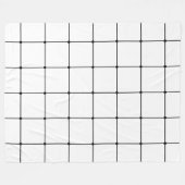 260216 Grid - Schwarz auf Weiß Fleecedecke (Vorderseite (Horizontal))