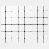 260216 Grid - Schwarz auf Weiß Fleecedecke (Vorderseite (Horizontal))