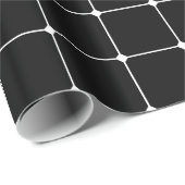 260216 Grid v2 - Weiß auf Schwarz Geschenkpapier (Rolleneckpunkt)