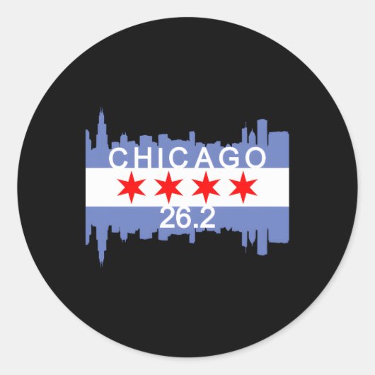 262 Mile Marathon Runner Chicago Running Runder Aufkleber (Vorderseite)