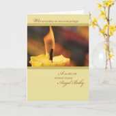 2642 Ehrenengels-Baby-Kerze Karte (Gelbe Blume)