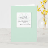 2653 Angel Baby Wings Green, Beileid Karte (Gelbe Blume)