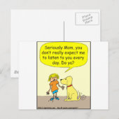 265 Ernsthafter Cartoon Postkarte (Vorne/Hinten)