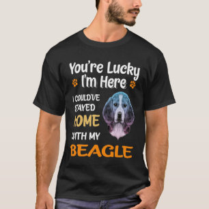 265 Sie sind glücklich - Zuhause mit meinem Beagle T-Shirt