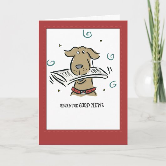 2666 Gute Nachrichten Herzlichen Glückwunsch Karte (Vorderseite)