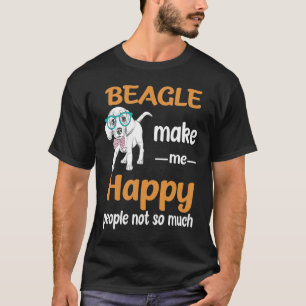 266 Beagle macht mich glücklich T-Shirt