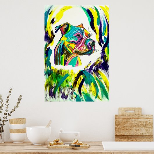 266 - Pitbull Liebe Poster (Küche)