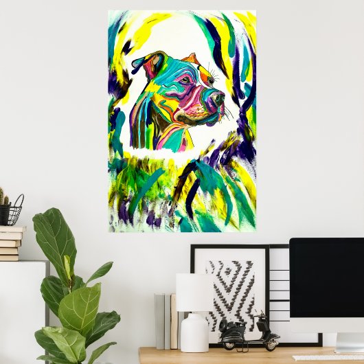 266 - Pitbull Liebe Poster (Heimbüro)