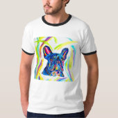 267 - Französischer Bulldog-Liebe-T - Shirt (Vorderseite)