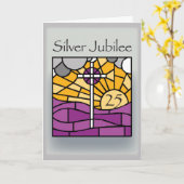 2681 Glückwunsch-25. Jahrestag, Relgious Karte (Gelbe Blume)