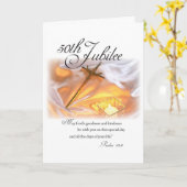 2682 Golden Jubilee Religious Life Cross Candle Karte (Gelbe Blume)