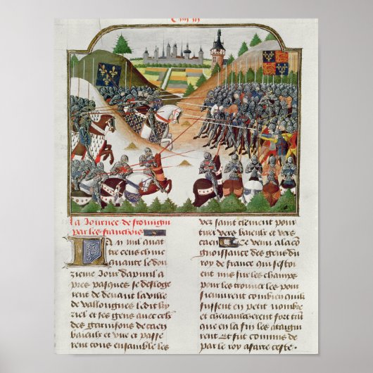 2691 f.183 Battle Szene, von Jehan Charetier Poster (Vorne)
