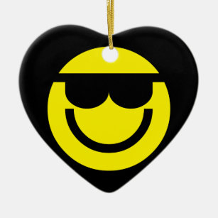 2699-Royalty-Free-Emoticon-with-Sunglasses COOLE D Keramik Ornament