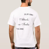 26.11.2008, 11.07.2006, Schrei für Frieden T-Shirt (Rückseite)