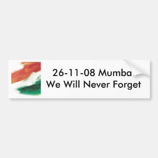 26/11 Mumbai-Autoaufkleber Autoaufkleber