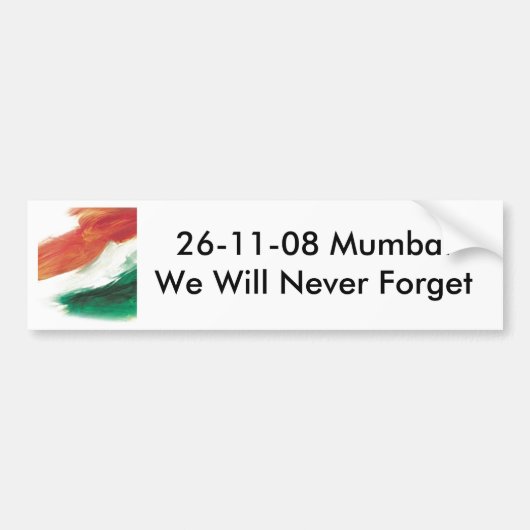 26/11 Mumbai-Autoaufkleber Autoaufkleber (Vorne)
