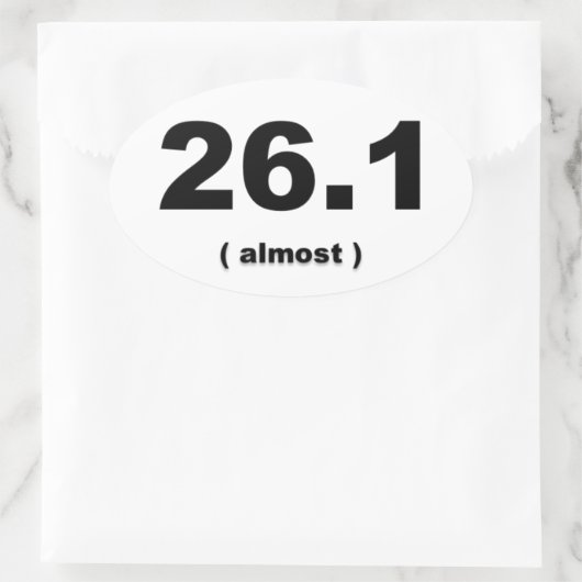 26.1 "Fast" Marathon lustiger Autoaufkleber Ovaler Aufkleber (Tasche)