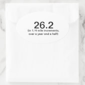 26.2, ein bisschen nach dem anderen ovaler aufkleber (Tasche)