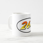 26,2 Marathon-"Abenteurer-" Oval Kaffeetasse (Vorderseite Links)