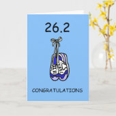 26.2. Marathon Glückwunsch für ihn Karte (Gelbe Blume)