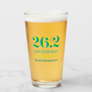 26.2 Marathon-Laufstrecke Grün Glas