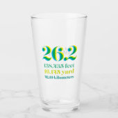 26.2 Marathon-Laufstrecke Grün Glas (Vorderseite)