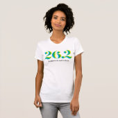 26.2 Marathon mit fett blauen gelben Text T-Shirt (Vorne ganz)