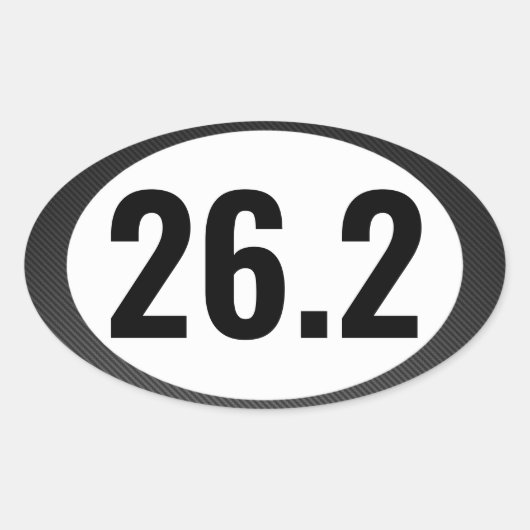26.2 Marathon-Oval-Aufkleber Ovaler Aufkleber (Vorderseite)
