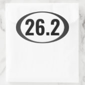 26.2 Marathon-Oval-Aufkleber Ovaler Aufkleber (Tasche)