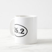26,2 Marathon-Oval (#Sou1) Kaffeetasse (Vorderseite Links)