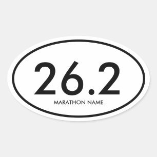 26,2-Marathon Ovaler Aufkleber
