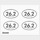 26.2 Marathon Ovaler Aufkleber (Blatt)