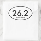 26.2 Marathon Ovaler Aufkleber (Tasche)