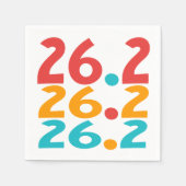 26.2 Marathon Runner Thema bunt Serviette (Vorderseite)