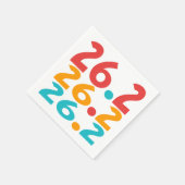 26.2 Marathon Runner Thema bunt Serviette (Ecke)