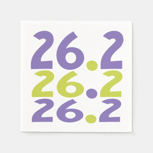 26.2 Marathon Runner Thema Papier Party Napkins Serviette (Vorderseite)